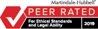 Martindale-Hubbell Peer Rated For Ethical Standards And Legal Ability 2019